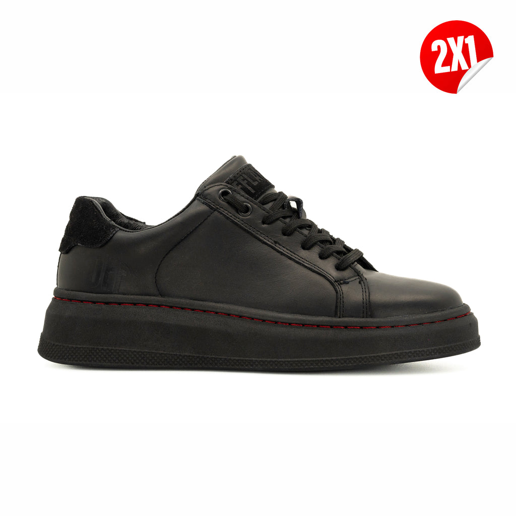 Tenis Offlander, Tipo Choclo, Piel Napa, Negro