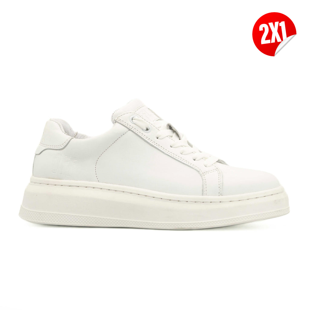 Tenis Offlander, Tipo Choclo, Piel Napa, Blanco