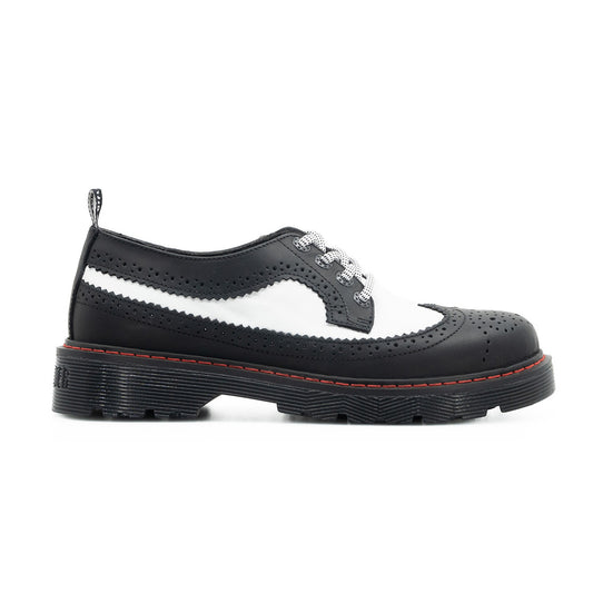 Choclos Offlander, Tipo Boston, Piel Crazy, Negro y Blanco