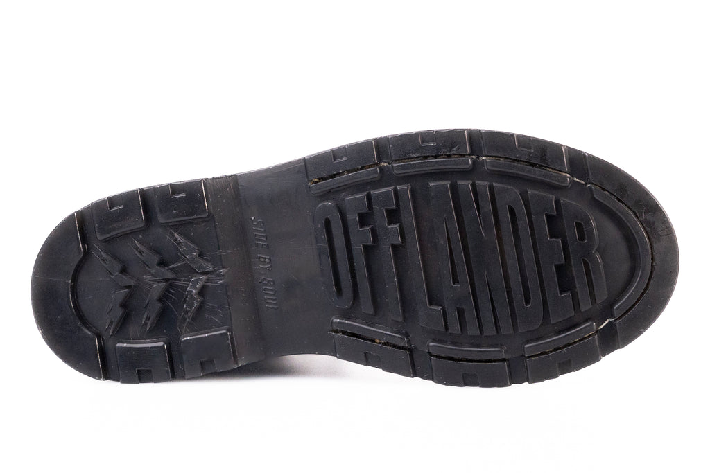 Offlander Botas Offlander, Tipo Militar, Piel Crazy, Negro, Calavera Bordada ...
