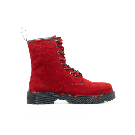 Botas Offlander, Tipo Militar, Piel Gamuza, Rojo