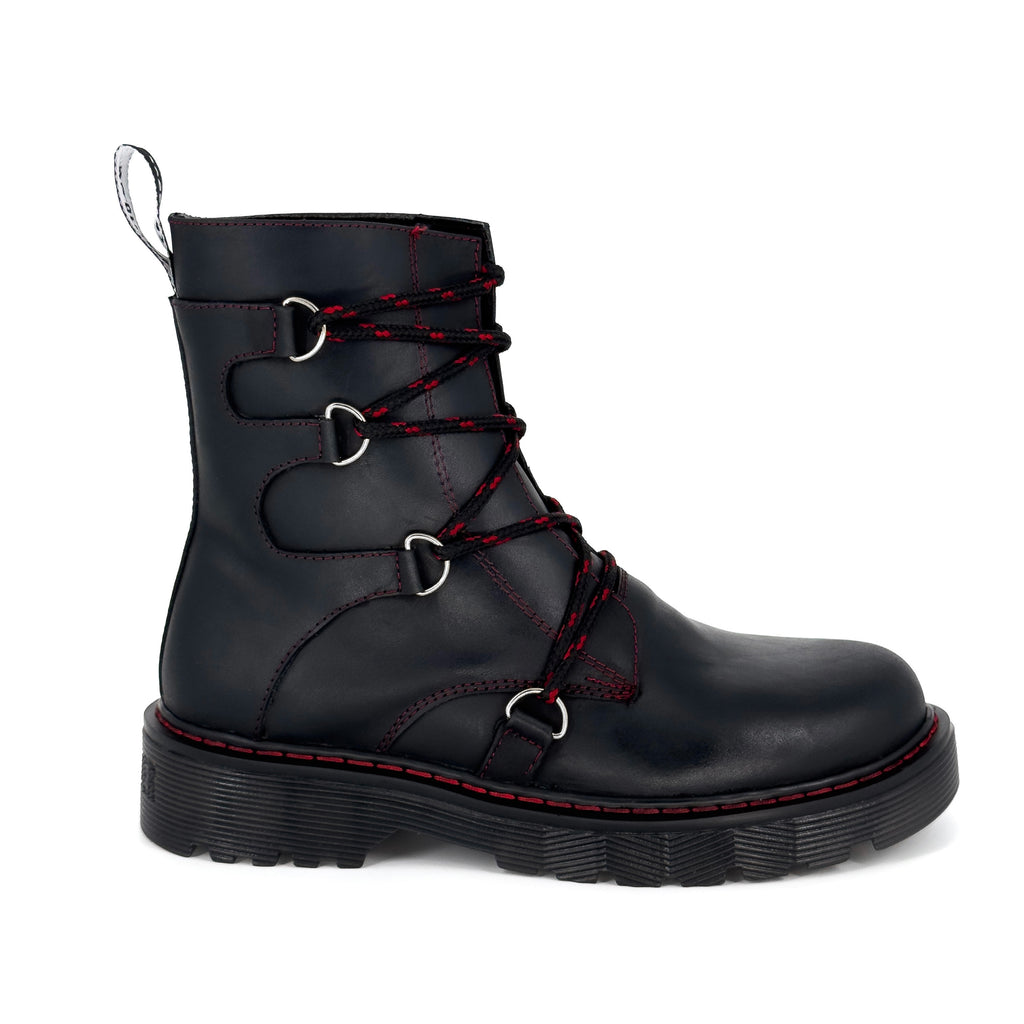 Rhapsody Bota Negra con Argollas