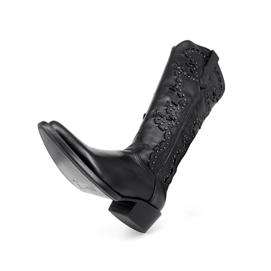 Botas Vaqueras Offlander - "Zaino", Piel Negra