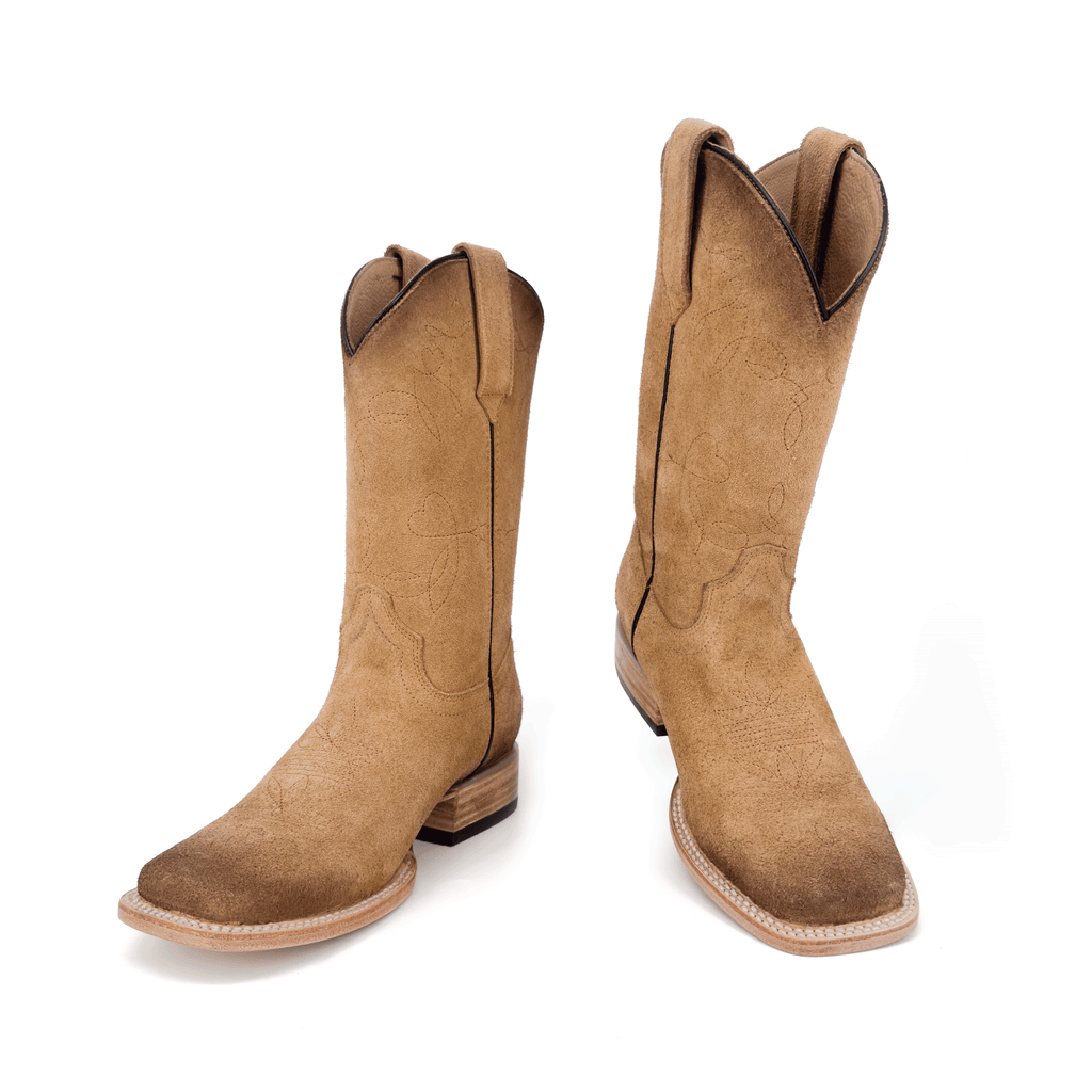 Botas Vaqueras Offlander - "Zaino", Piel Gamuza Camel