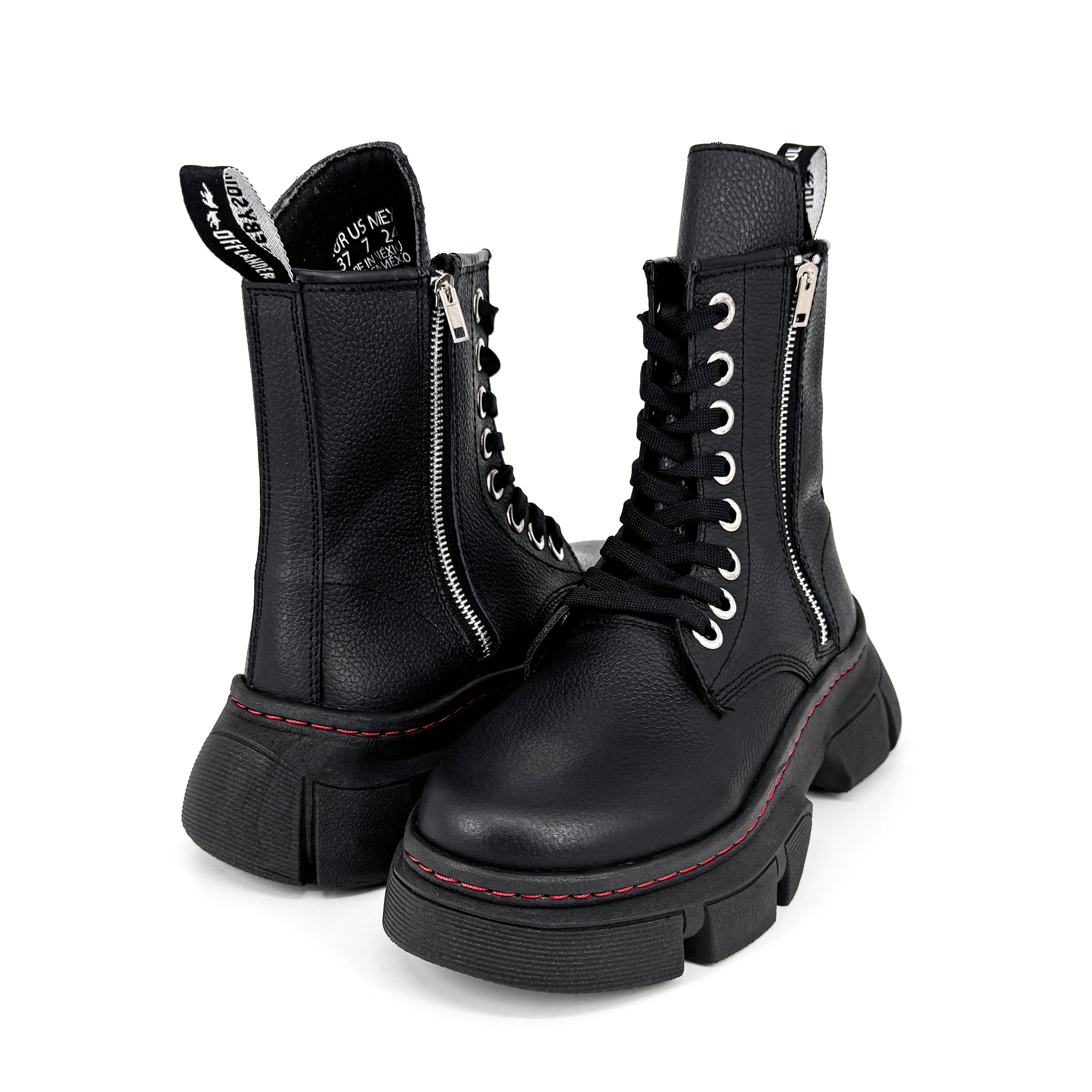 Botas Offlander, Tipo Militar - Lilith, Piel Rondinelo, Negro – EMPORIO ...