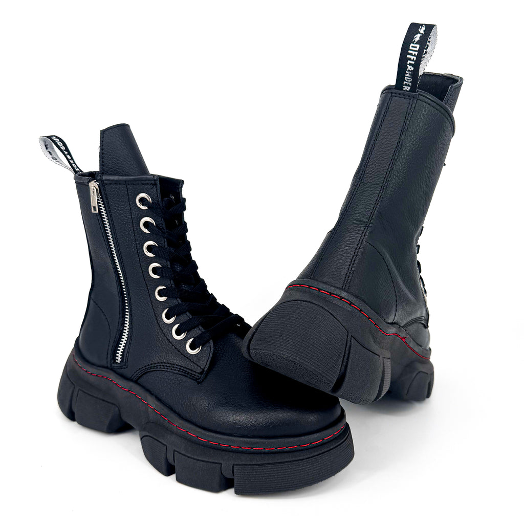 Botas Offlander, Tipo Militar - Lilith, Piel Rondinelo, Negro – EMPORIO ...