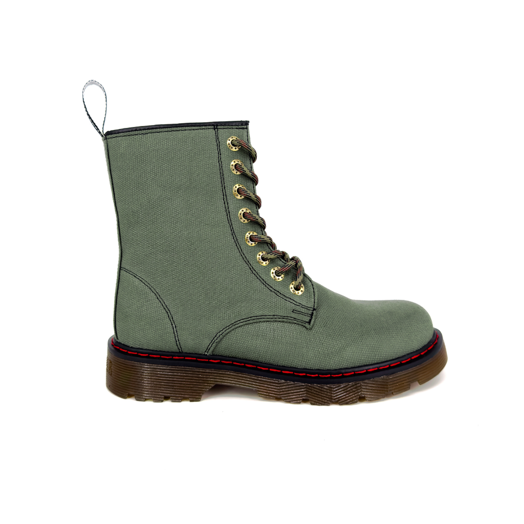Botas Offlander, Tipo Militar, Lona, Verde Olivo